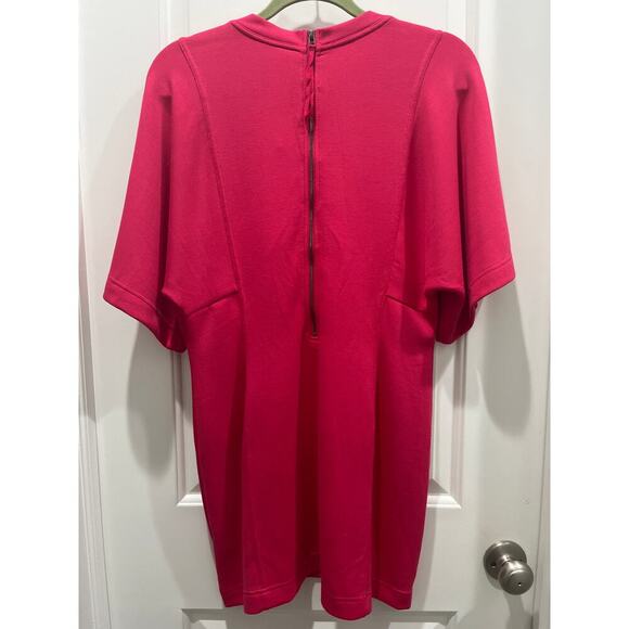 NWT Anthropologie Daily Practice Short-Sleeve Mini Dress in Pink Sz LP - Picture 9 of 11